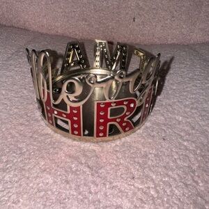 Bath & Body Works Gold and Red Holiday Candle Holder